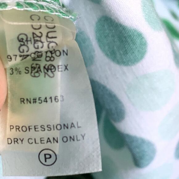 Calvin Klein Retro Inspired Polka Dot Dress in Green - Picture 6 of 8